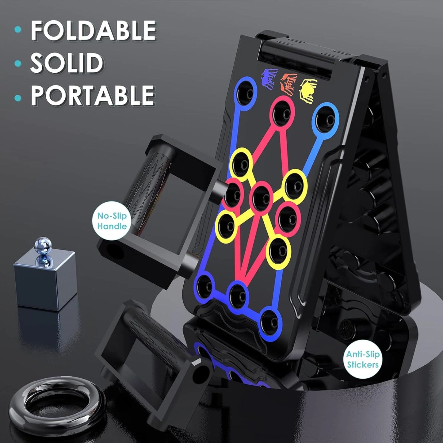 Push up Board 15 in 1 Home Workout Equipment Multi-Functional Pushup Stands System Fitness Floor Chest Muscle Exercise Professional Equipment Burn Fat Strength Training Arm Men & Women Weights