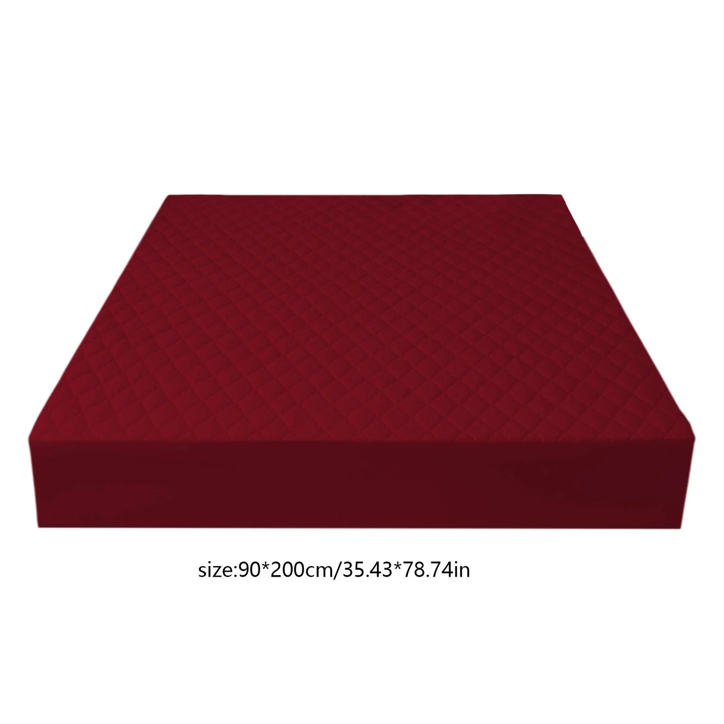 Waterproof Mattress Protector, Quilted Coolings Fitted Bed Mattress Cover Pad, Soft Breathable Noiseless Bed Pad Topper, Coolings Fiber Ultras Soft Breathable Bed Mattress Cover, 90X200Cm