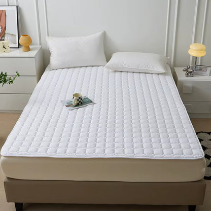 Waterproof Quilted Mattress Protector Cover Thickened Breathable Mattress Topper for Single or Double Bed