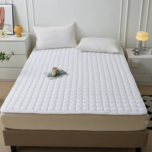 Waterproof Quilted Mattress Protector Cover Thickened Breathable Mattress Topper for Single or Double Bed
